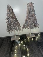 2 Houten Kerstbomen + Sterlampjes - Van Dijck, Diversen, Kerst, Ophalen of Verzenden, Nieuw