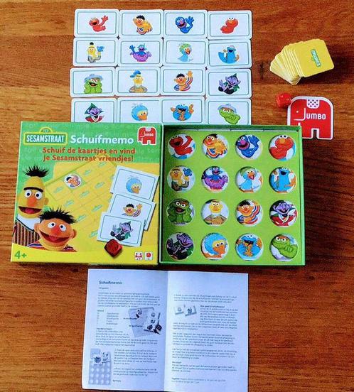 Sesamstraat schuifmemo (compleet), Hobby en Vrije tijd, Gezelschapsspellen | Kaartspellen, Zo goed als nieuw, Ophalen of Verzenden