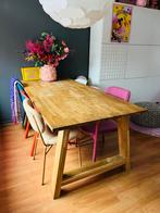 Houten eettafel Trendhopper - Potentieel pronkstuk!, Ophalen, Gebruikt, 50 tot 100 cm, Vijf personen of meer