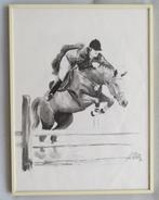 Aquarel Jockey gesigneerd, Ophalen of Verzenden