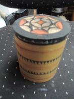 koffiebus, bamboe ,et deksel, Indonesie TORAJA COFFEE, Antiek en Kunst, Ophalen of Verzenden