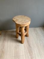 Houten boomstam bijzettafeltje / krukje, Huis en Inrichting, Ophalen, Minder dan 45 cm, Minder dan 55 cm, Rond