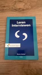 Marian Hulshof - Leren interviewen, Boeken, Ophalen, Zo goed als nieuw, Marian Hulshof