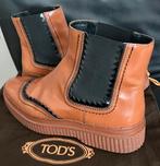 Tod’s enkellaarsjes 40, Bruin, Ophalen of Verzenden, Zo goed als nieuw, Tod’s