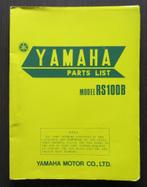 Originele Yamaha RS100B 100cc Parts List 1974, Motoren, Yamaha