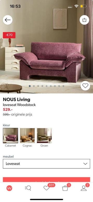 zitbank loveseat beschikbaar voor biedingen