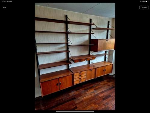 Uitgebreid Louis van Teeffelen wandmeubel., Huis en Inrichting, Kasten | Boekenkasten, Zo goed als nieuw, 25 tot 50 cm, Ophalen