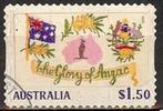 615 Australië 2025 Postcards from the Front s/a, Verzenden, Gestempeld