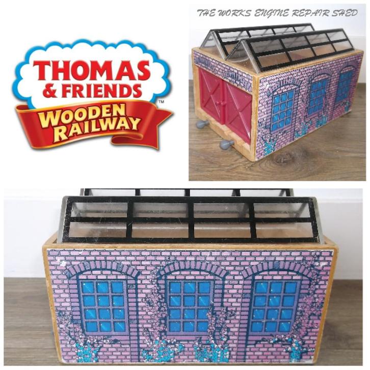 Thomas de Trein Houten Series, The Works Engine Repair Shed, Kinderen en Baby's, Speelgoed | Thomas de Trein, Gebruikt, Ophalen of Verzenden