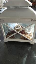 Mooie grote windlicht, Huis en Inrichting, Woonaccessoires | Kandelaars en Kaarsen, Overige materialen, Gebruikt, Wit, Ophalen of Verzenden