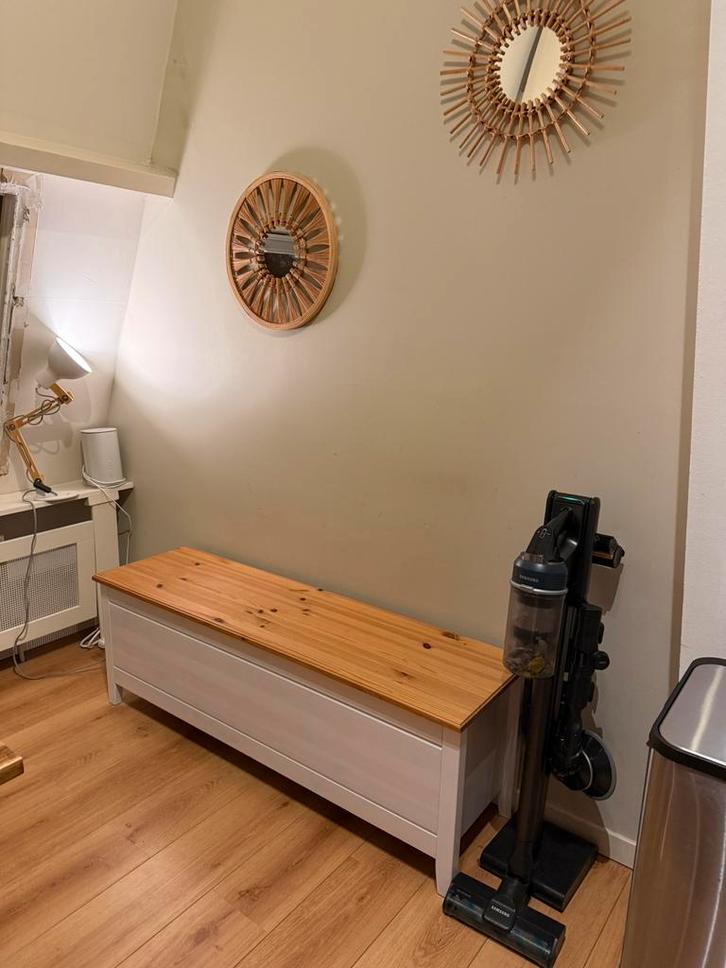 Eetkamerbank/zitkist van massief grenenhout, Huis en Inrichting, Slaapkamer | Complete slaapkamers, Zo goed als nieuw, Tweepersoons