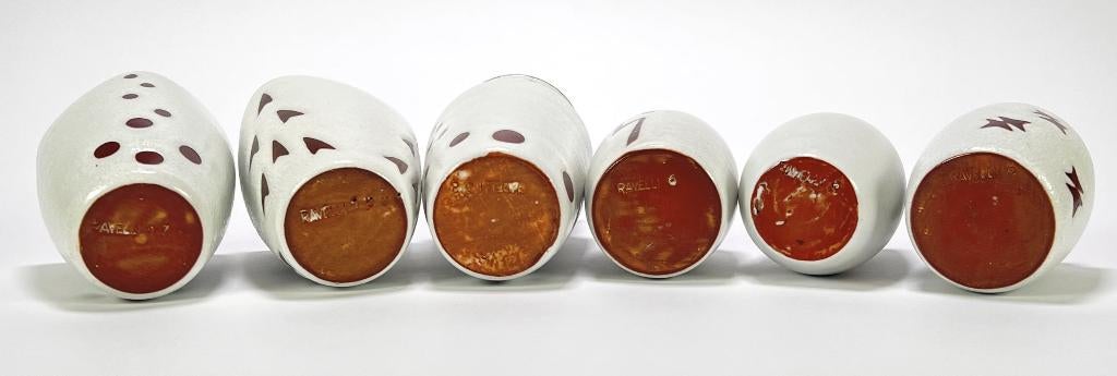 175. Vazen, Potterie Ravelli, midden 20e eeuw, Ophalen of Verzenden