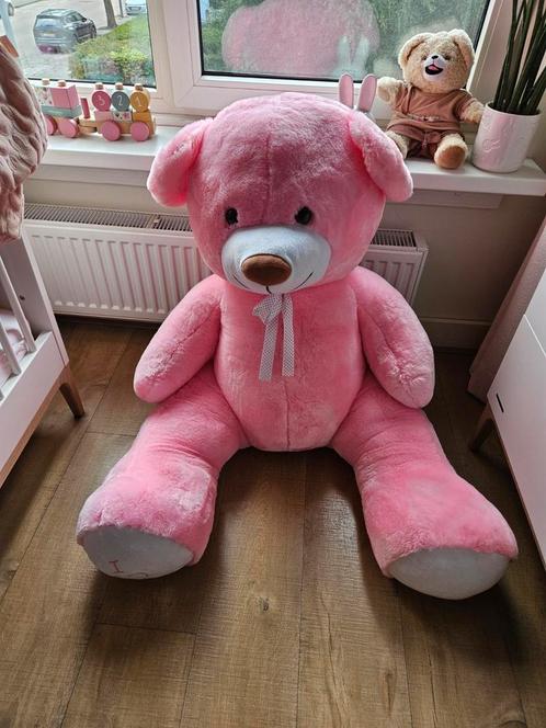 Grote roze beer 115cm baby cadeau, Kinderen en Baby's, Speelgoed | Knuffels en Pluche, Nieuw, Beer, Ophalen