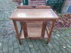 Art Deco eiken theekastje met los dienblad., Antiek en Kunst, Curiosa en Brocante, Ophalen