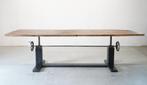 Industriële tafel, Huis en Inrichting, Tafels | Eettafels, Ophalen, Eikenhout, 50 tot 100 cm, Vijf personen of meer