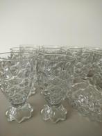 Vintage Glazen Set - Schubben Design (12 stuks), Ophalen, Glas of Glazen, Nieuw, Glas