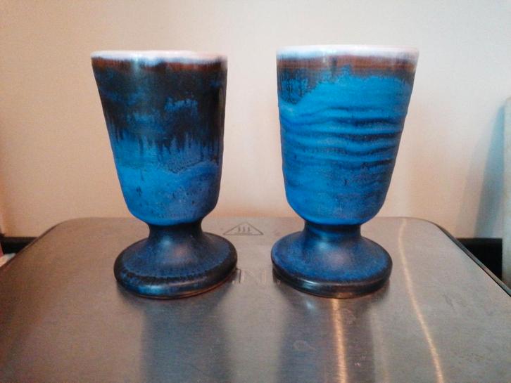 Ludovic Franse Keramiek Kopjes - Handgemaakt, Antiek en Kunst, Antiek | Keramiek en Aardewerk, Ophalen of Verzenden