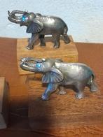 Verzilverd olifant beeldje WNF, Wild dier, Gebruikt, Ophalen of Verzenden, Beeldje of Figuurtje