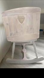 Prachtige grote houten schommelwieg whitewash, Ophalen of Verzenden, Zo goed als nieuw, Wieg