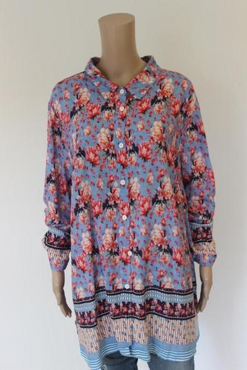Ulla Popken gebloemde lange blouse maat 50/52 beschikbaar voor biedingen