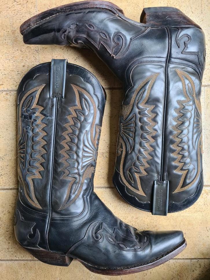 Mexicaanse Mescalero cowboy laarzen mt 44.Western boot grijs, Kleding | Heren, Schoenen, Boots, Overige kleuren, Ophalen of Verzenden