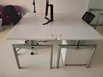 2 x Vitra Ad Hoc slinger verstelbare werkplekken – 160 x 80 beschikbaar voor biedingen