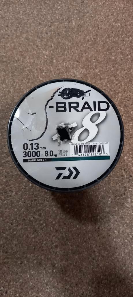 Daiwa J-Braid X8 0.13mm., Watersport en Boten, Hengelsport | Roofvissen, Nieuw, Vislijn, Ophalen of Verzenden