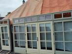 Hardhouten kozijn met 2 openslaande deuren incl dubbel glas, Doe-het-zelf en Verbouw, Kozijnen en Schuifpuien, Ophalen, Deurkozijn