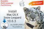 Installeer Mac OS X Snow Leopard 10.6.3 OSX USB zonder DVD, Computers en Software, Besturingssoftware, Ophalen of Verzenden, Nieuw