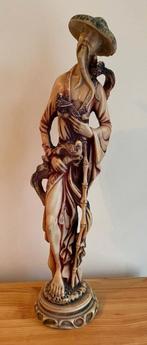 Groot gedetailleerd Chinees beeld - gesigneerd A.B.-Ivorine, Ophalen of Verzenden