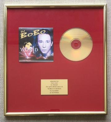 DJ Bobo - World In Motion - Officiële award – 1996 beschikbaar voor biedingen