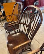 Antiek 4  Eetkamerstoelen  stoel windsor  met armleuning, Ophalen of Verzenden