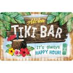 Aloha Tiki bar happy hour relief reclamebord van metaal, Nieuw, Ophalen of Verzenden