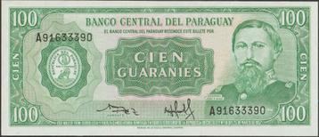 Paraguay 100 guaranies ND(1982) aUNC p.205(3) (# 494) beschikbaar voor biedingen