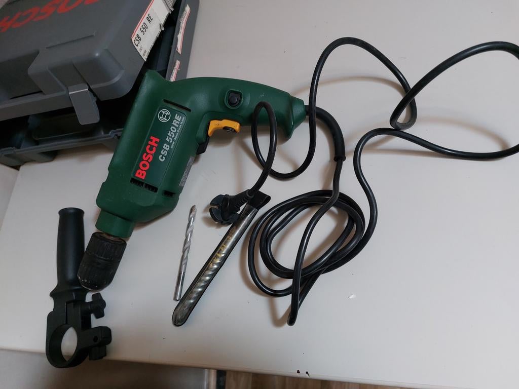 Bosch CSB 550 RE Boormachine - Gebruikt, Gebruikt, Variabele snelheid, 400 tot 600 watt, Ophalen