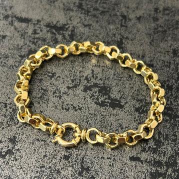 14k gouden armband jasseron schakel dik model beschikbaar voor biedingen