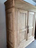 Antieke oud eiken kast geloogd demontabel servieskast, Ophalen, 100 tot 150 cm, Zo goed als nieuw, 150 tot 200 cm