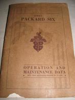 Packard Six Operation and maintenance data 1937, Ophalen of Verzenden
