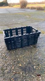 Partij stapelbare en nestbare zwarte kratten, Ophalen, Gebruikt, 40 tot 60 cm, 50 tot 75 cm