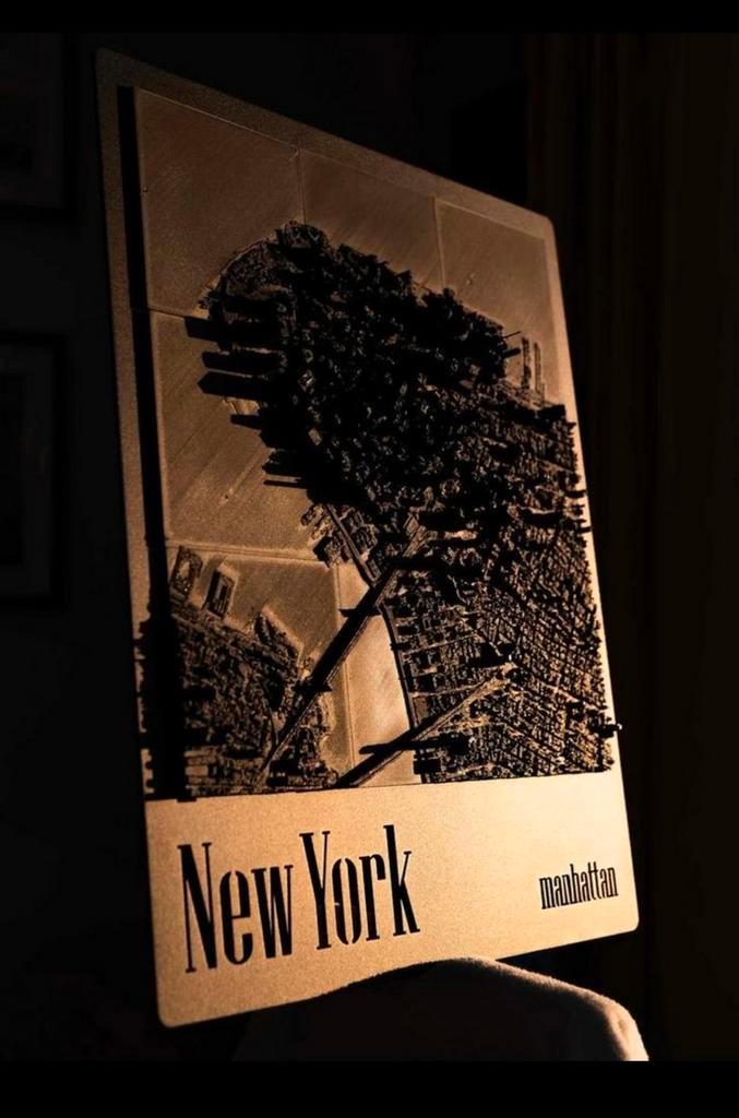 3D afbeelding MANHATTAN NEW YORK!! De enige!, Antiek en Kunst, Kunst | Schilderijen | Klassiek, Ophalen of Verzenden