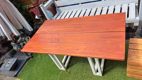 Handgemaakte gemaakt tuintafel, Tuin en Terras, Tuintafels, Zo goed als nieuw, Rechthoekig, Hout, Ophalen