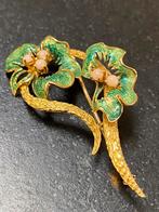 18 karaats gouden broche, 4 tot 7 cm, Ophalen of Verzenden, Zo goed als nieuw, Goud