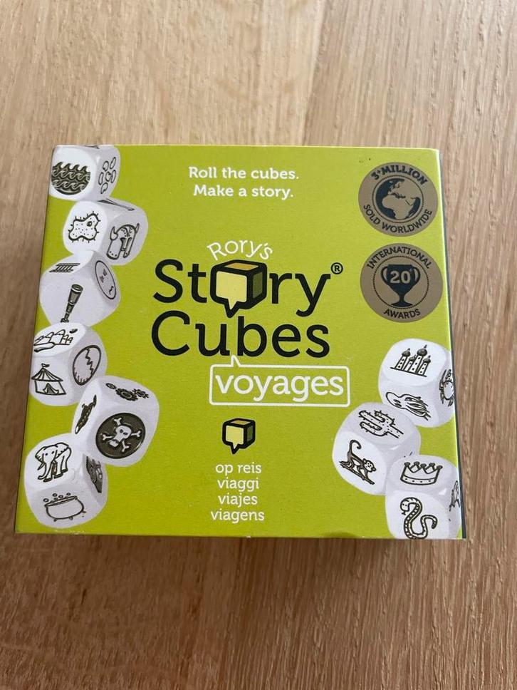 Rory's Story Cubes Voyages - Verhalen Dobbelstenen, Hobby en Vrije tijd, Gezelschapsspellen | Overige, Zo goed als nieuw, Een of twee spelers