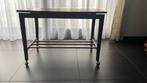 Vintage retro bijzettafelt op wieltjes, Huis en Inrichting, Ophalen, 50 tot 100 cm, Zo goed als nieuw, 25 tot 50 cm