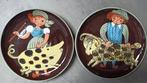 Vintage keramiek borden Arnold Zanher - 2 stuks, Ophalen of Verzenden