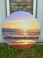 Muur / wand cirkel 90 cm strand zonsondergang NIEUW, Ophalen, Nieuw