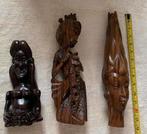 Maori/ Zwaar hardhouten beeldjes/ Maori bootjes enz, Antiek en Kunst, Ophalen of Verzenden