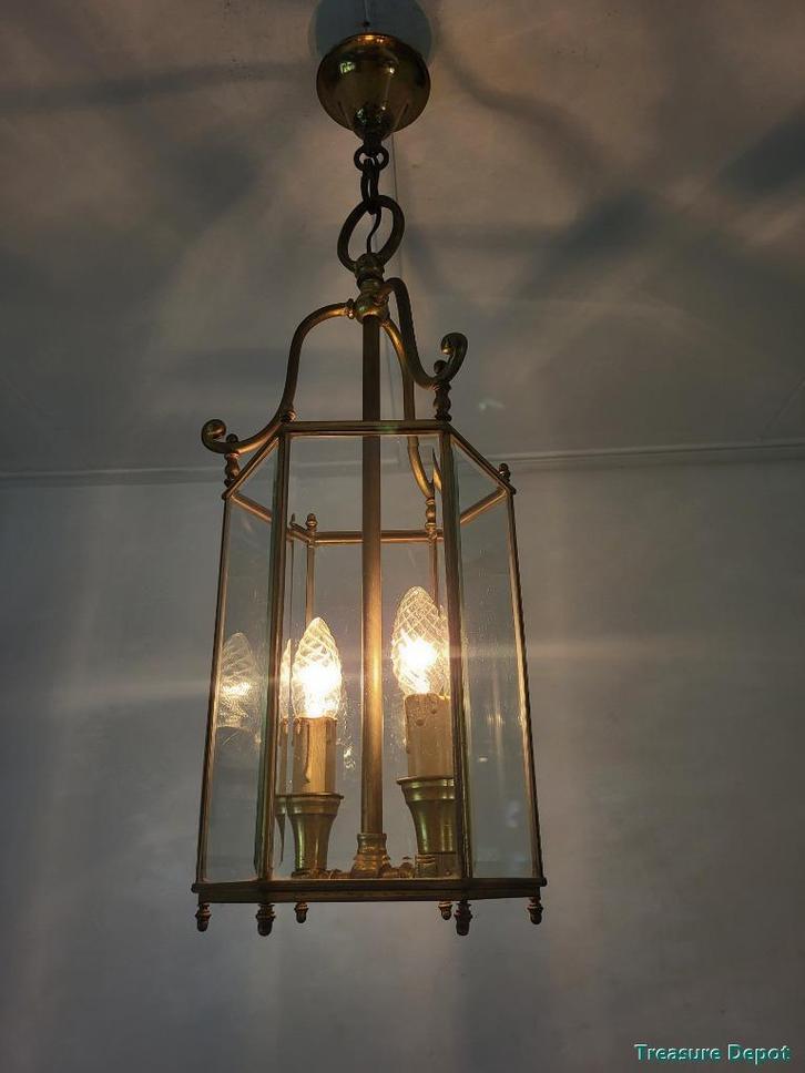 Vintage lantaarn hanglamp, Huis en Inrichting, Lampen | Hanglampen, Minder dan 50 cm, Ophalen