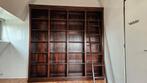 Massief houten bibliotheekkast / boekenkast, Huis en Inrichting, Kasten | Boekenkasten, 25 tot 50 cm, 200 cm of meer, Met plank(en)