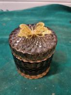 pot glas met vlinder rond, Ophalen of Verzenden, 'T Olde Gre-j, Info@toldegrej.nl, Endepoelstraat 20f Didam